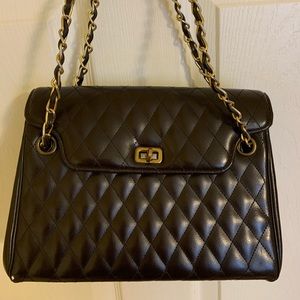 Vintage Chanel style shoulder bad. Made in USA.
